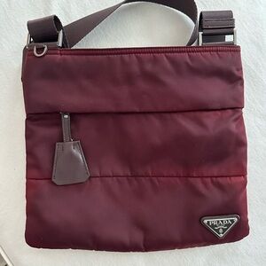Prada Maroon Messenger Bag